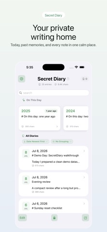 Secret Diary - password notes Screenshot 1 of 9