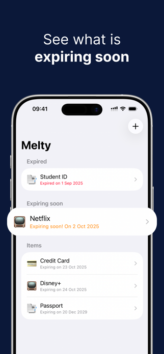 Melty – Track Expiration Dates Screenshot 2 of 4