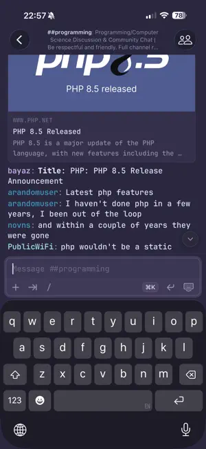 Mango IRC screenshot 2