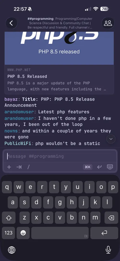 Mango IRC screenshot 2