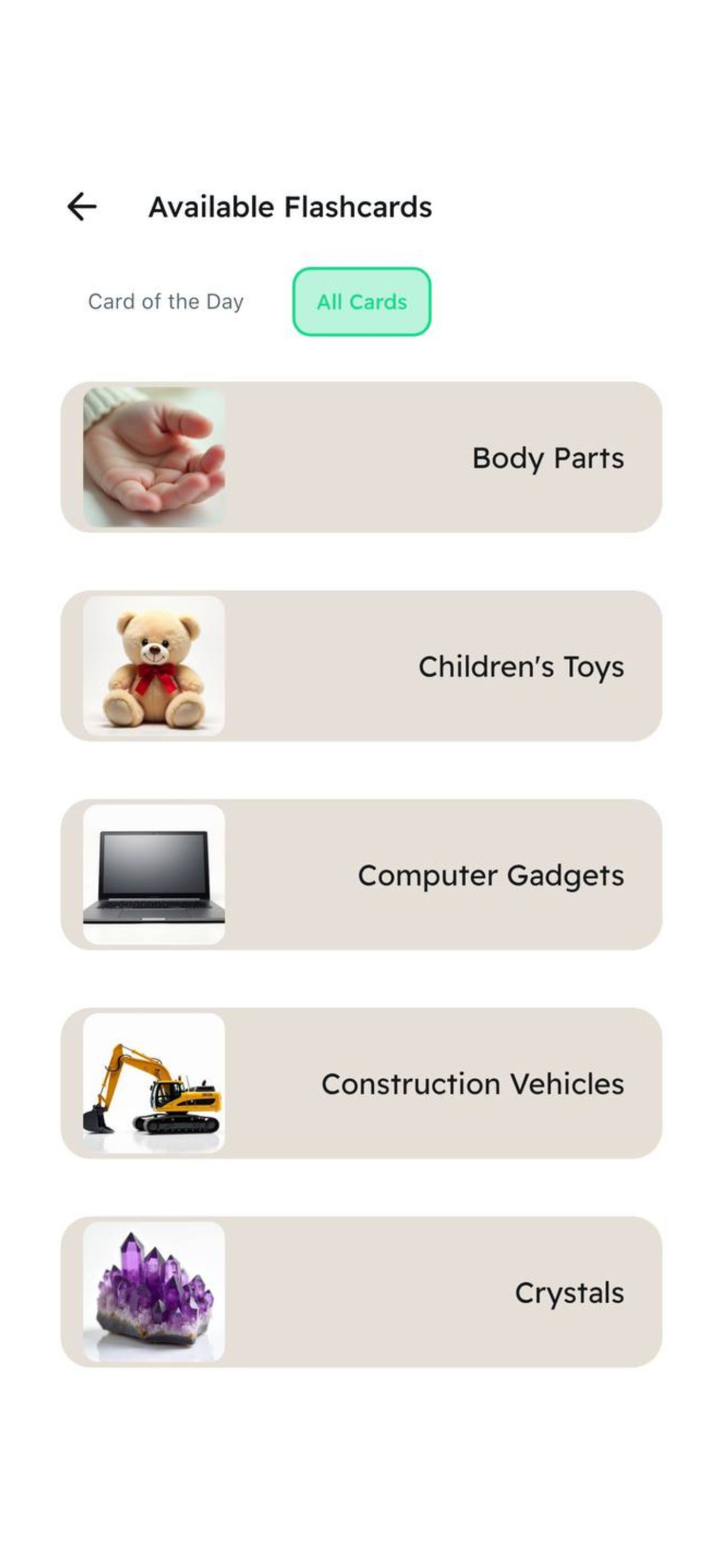 Milestones Flash Cards