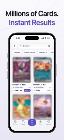 TCG Card Scanner Price Tracker iPhone screenshot