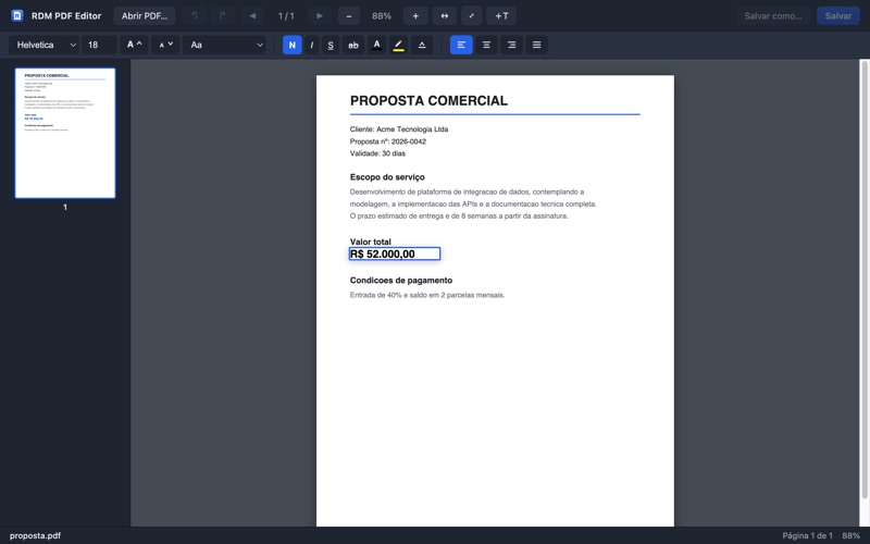 RDM PDF Editor screenshot
