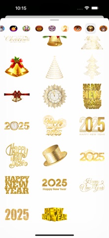 Golden Christmas Stickers screenshot