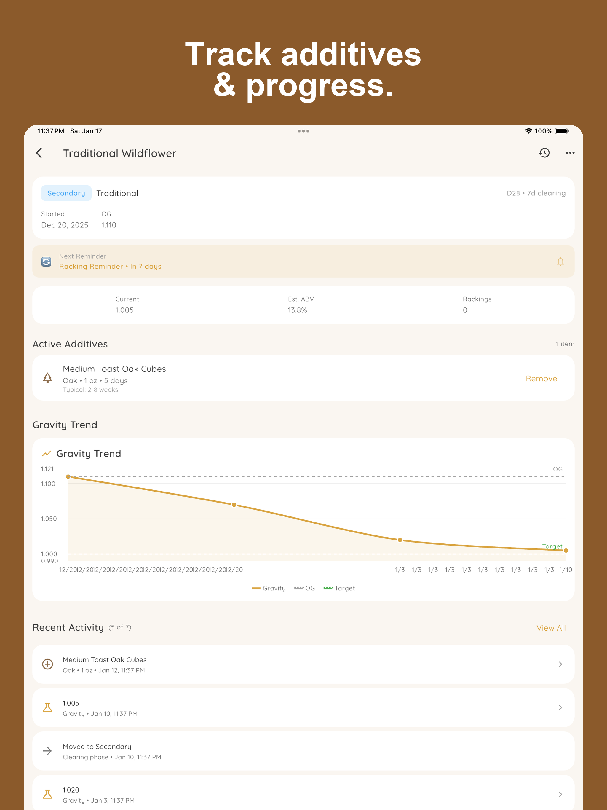 Mead Maker: Honey Wine Tracker