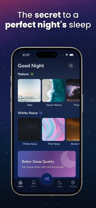 Sleep Sounds interface preview