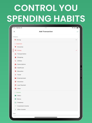 Accounts: Track Your Money iPad screenshot