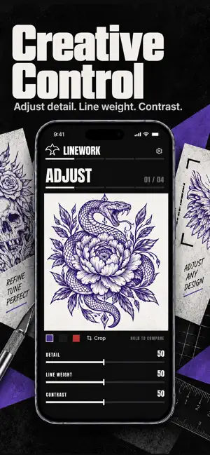 Linework: Tattoo Stencil Maker screenshot 2