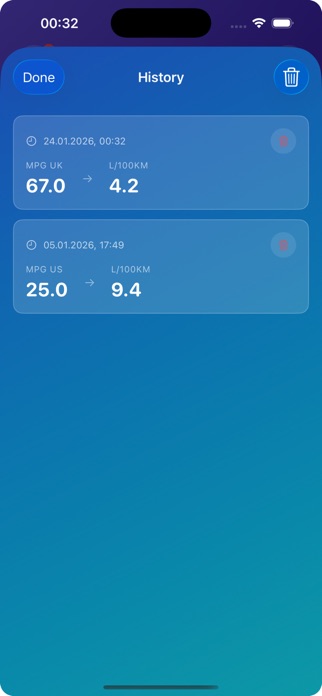MPG Fuel Converter Screenshot 3 of 3