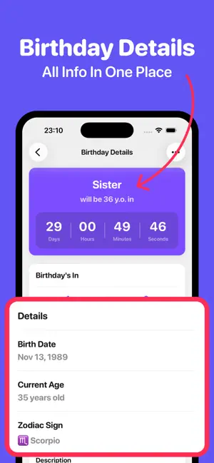 Birthday Countdown • Reminders screenshot 4