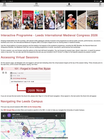 IMC 2026 iPad screenshot