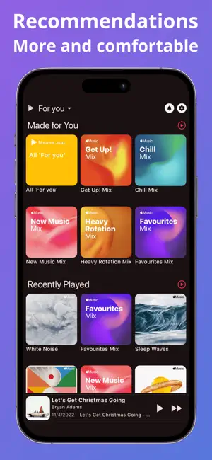 Плеер для Apple Музыка: Meows iPhone screenshot 4