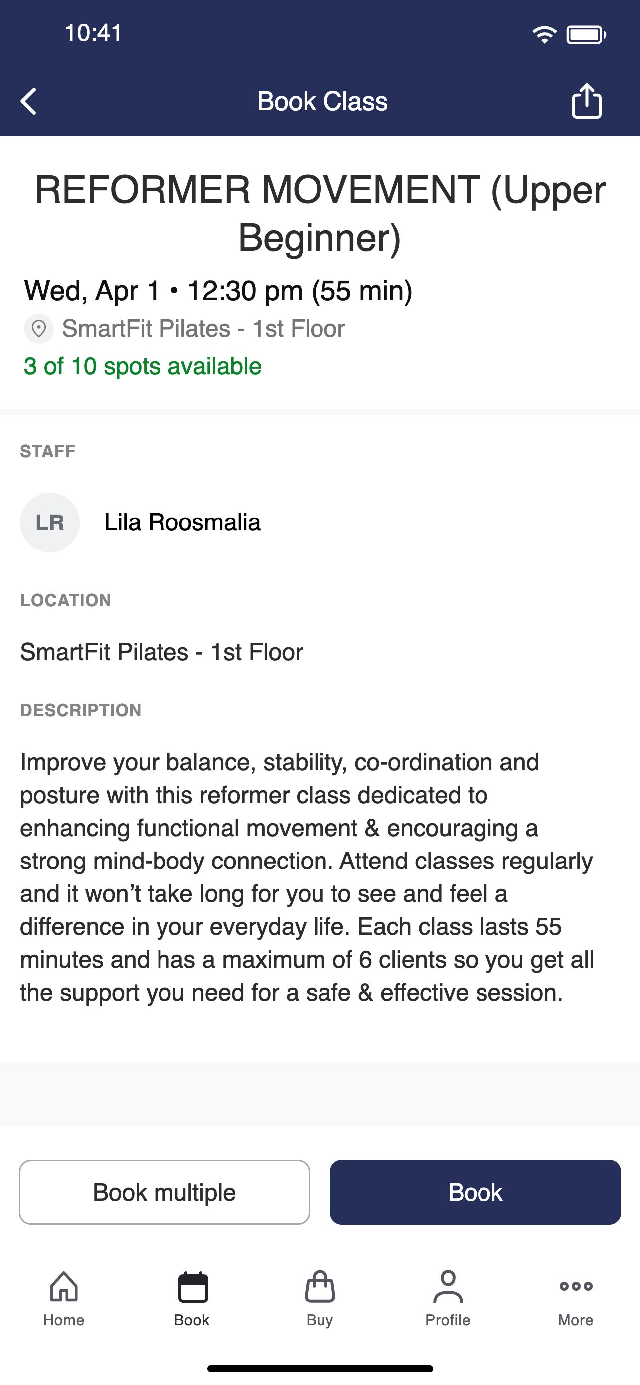 SmartFit Pilates screenshot 3