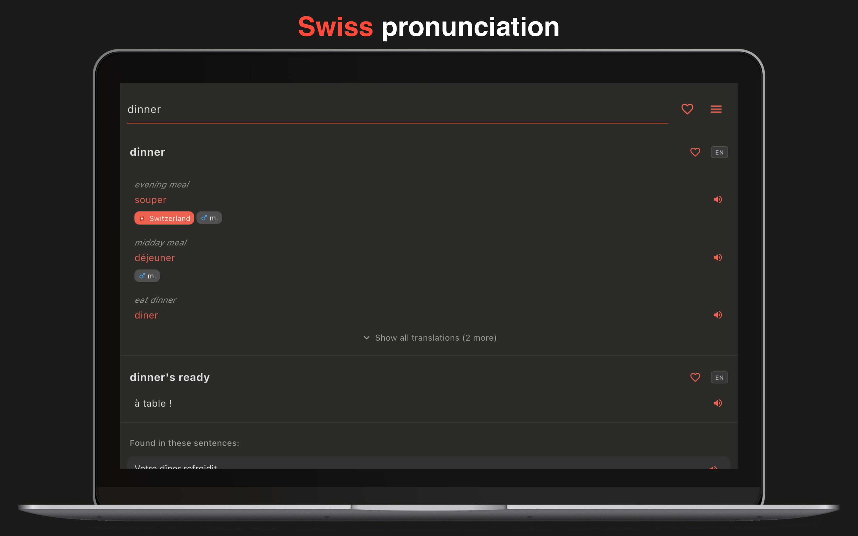 Suisse: CH French Dictionary screenshot 11