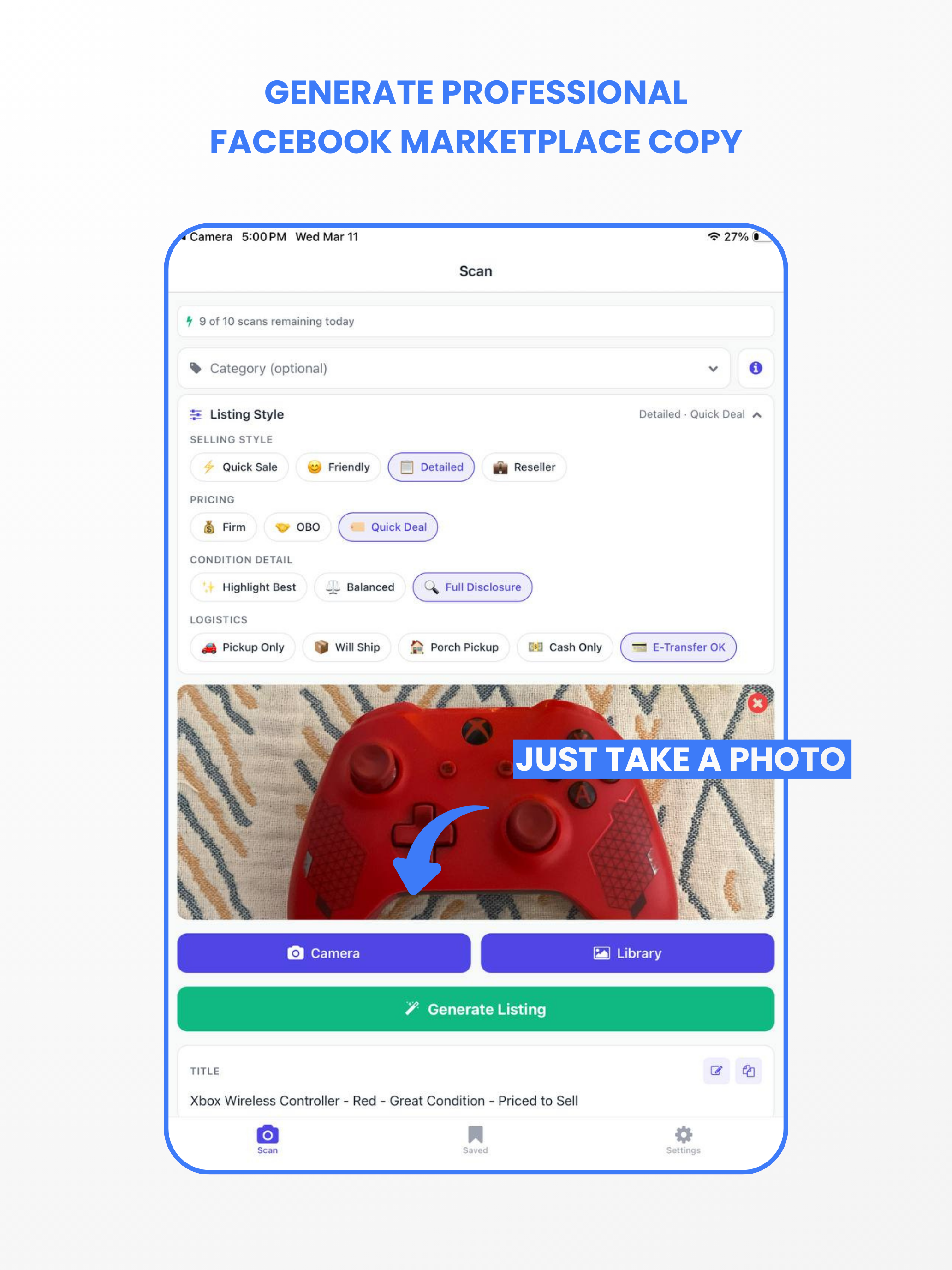 Marketplace Listing AI Copy