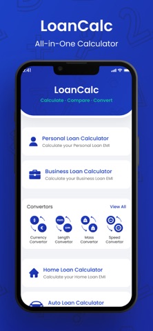 Loan Cal: Easy EMI Calculator iPhone screenshot