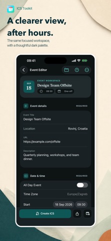 ICS Toolkit のスクリーンショット