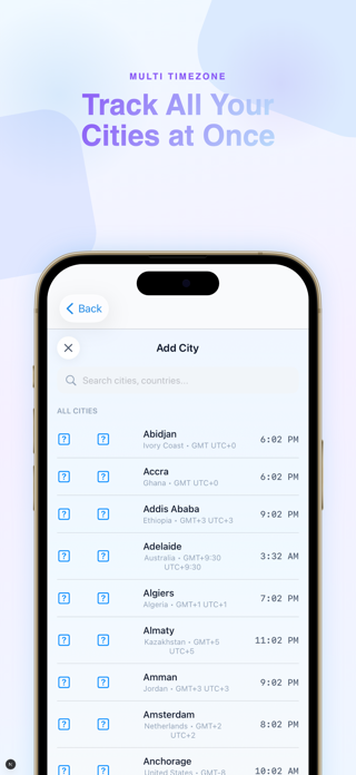 World Clock: Time Zones & UTC Screenshot 2 of 10