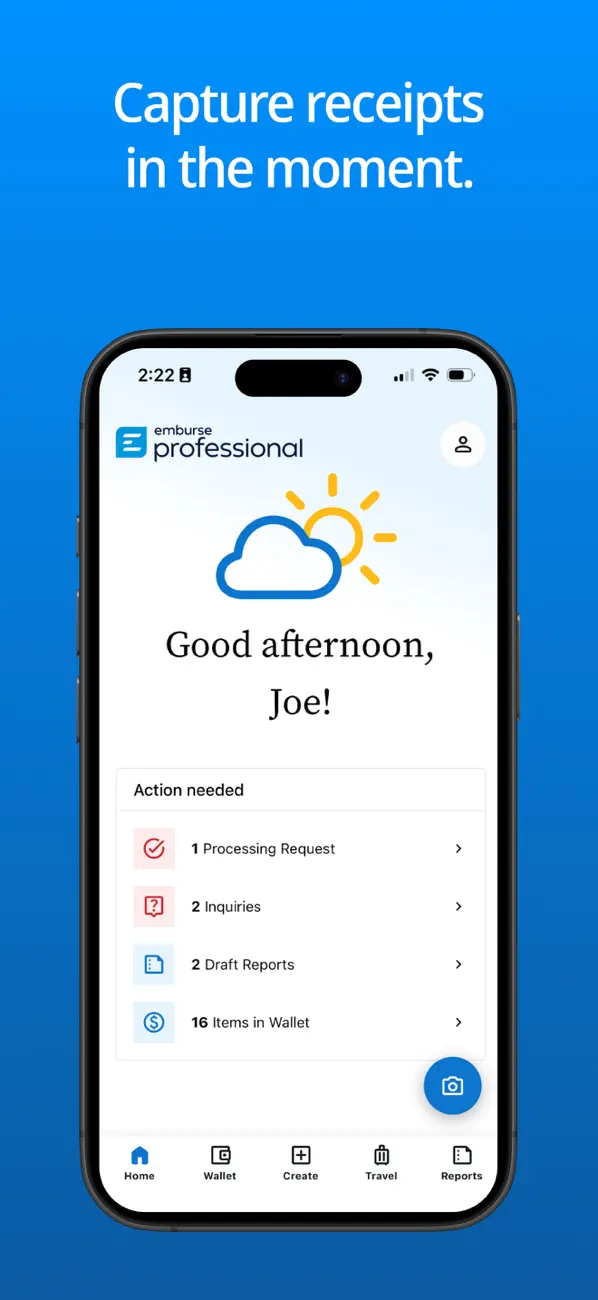 Screenshot #1 pour Emburse Professional
