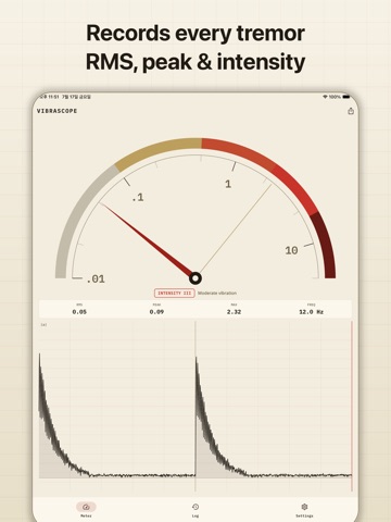 VibraScope: Vibration Meter iPad screenshot