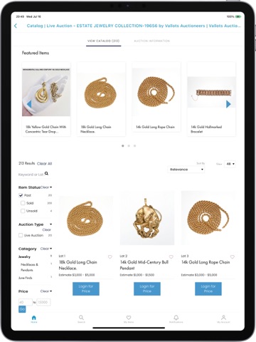 Vallot Auctioneers iPad screenshot