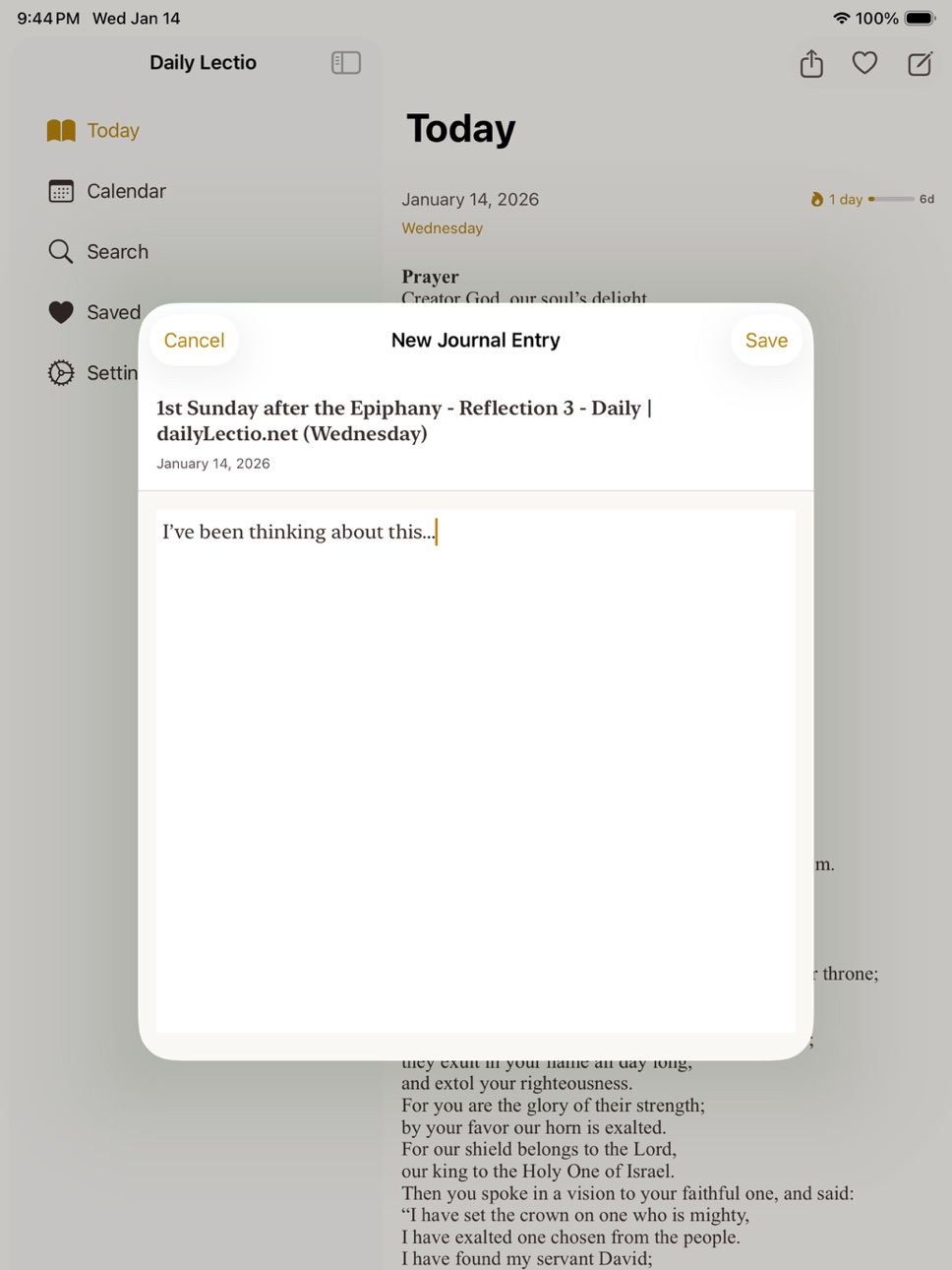 iPad screenshot