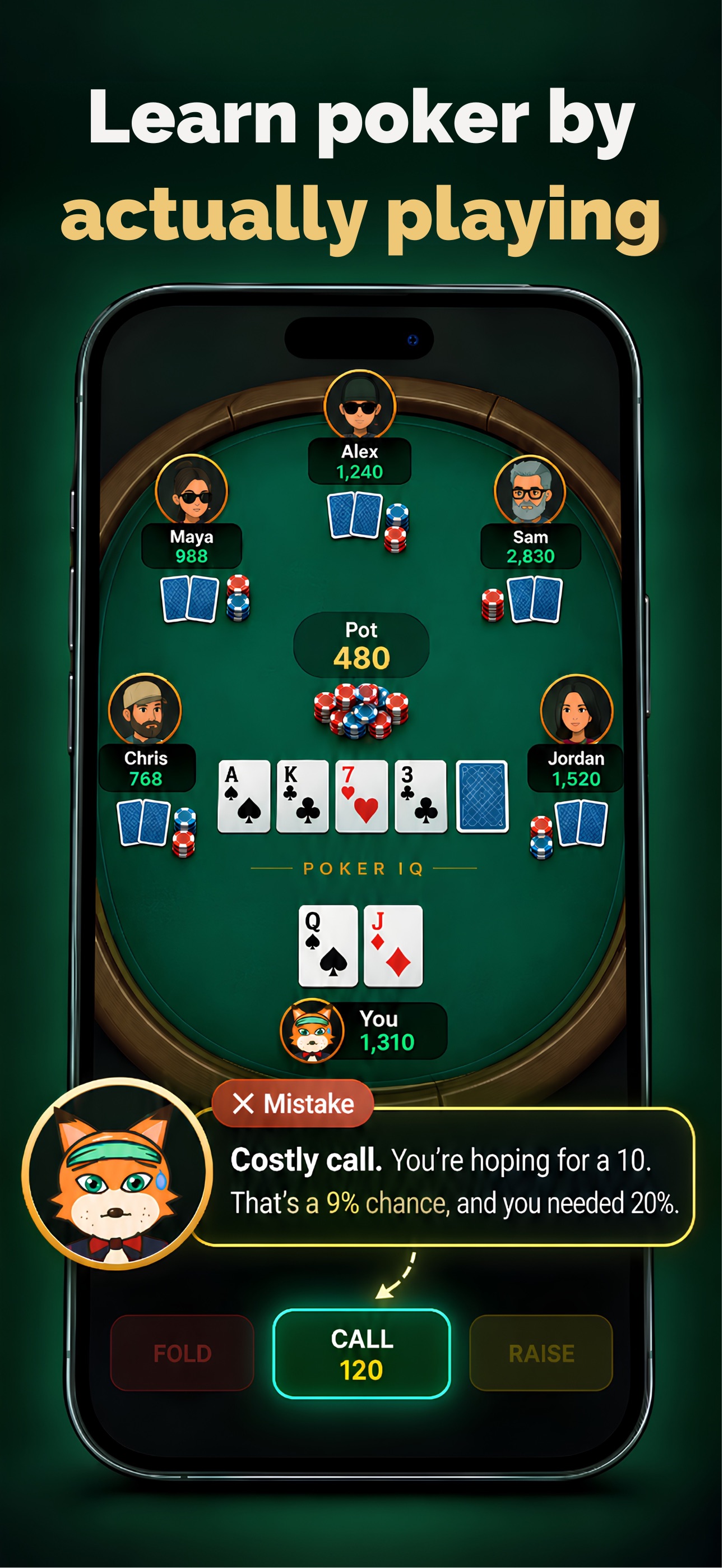Screenshot 1 of Poker IQ: Learn Texas Hold'em
