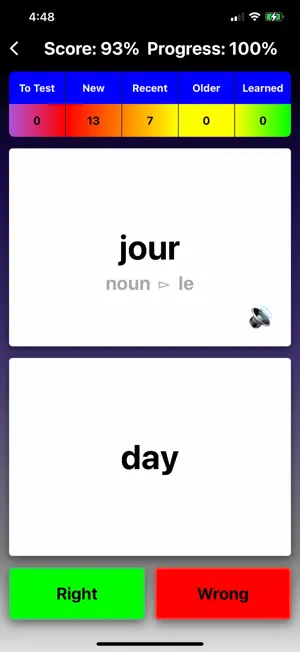 Learn French Words Flashcards screenshot 2