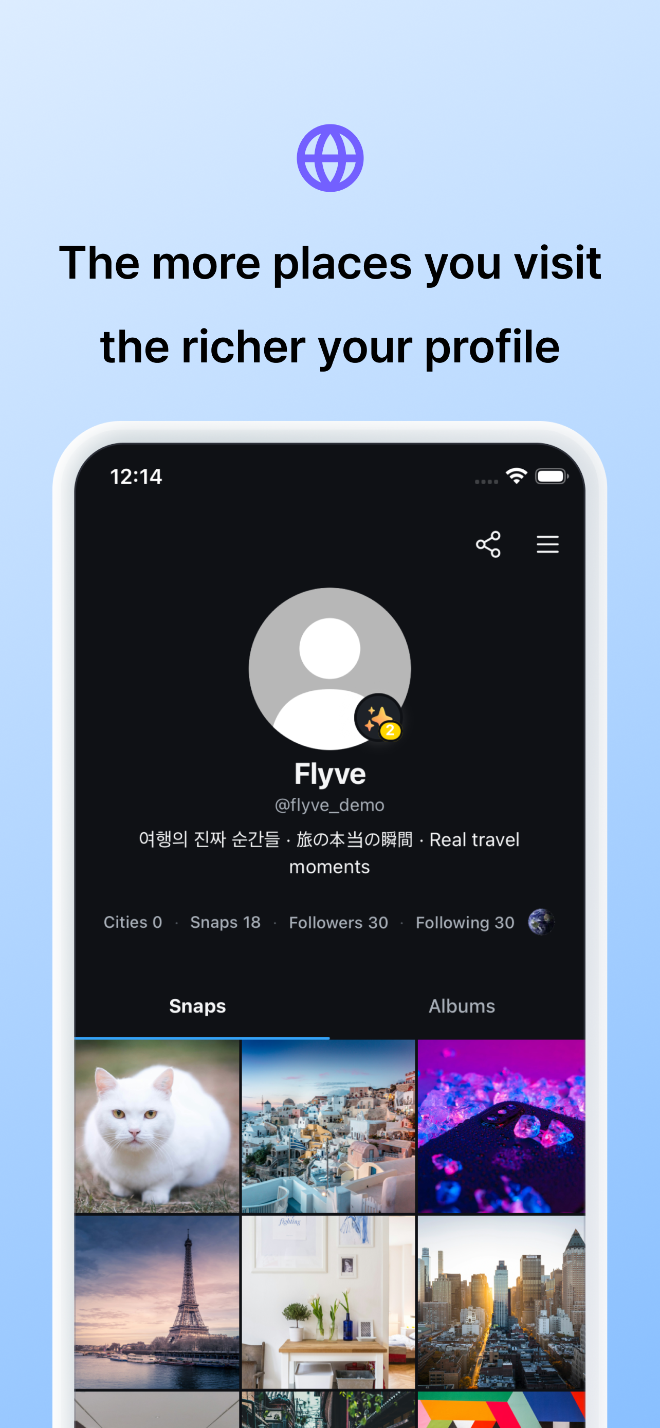 flyve - Travel Map & Journal screenshot 4