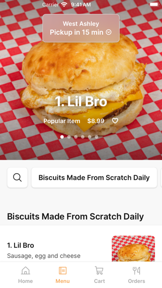 Biscuit Bros app screenshot 2