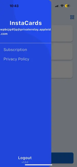 InstaCards App screenshot 4