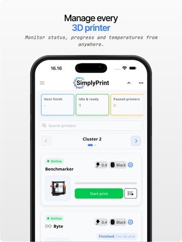 SimplyPrint - 3D printing iPad screenshot