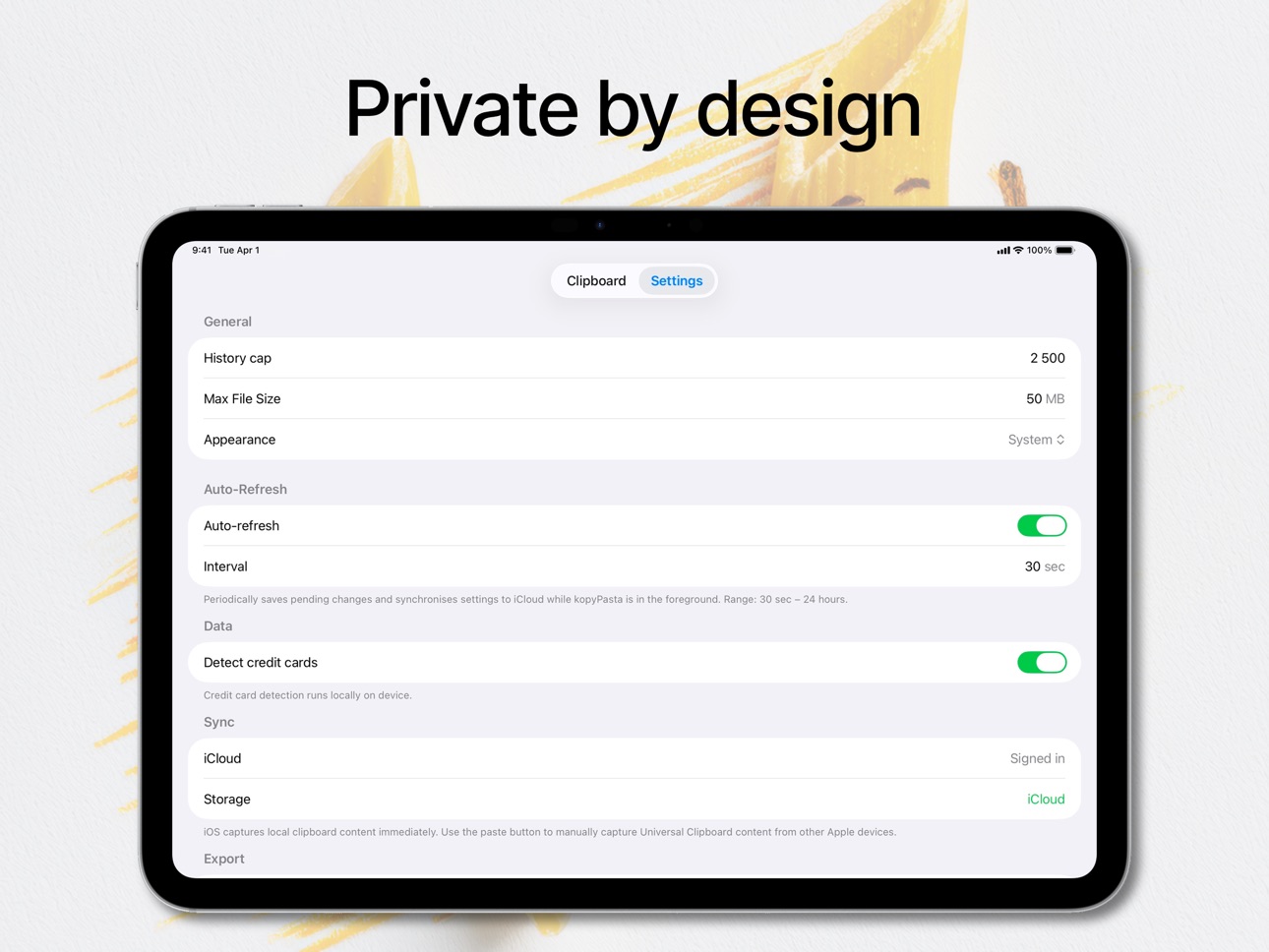 iPad screenshot