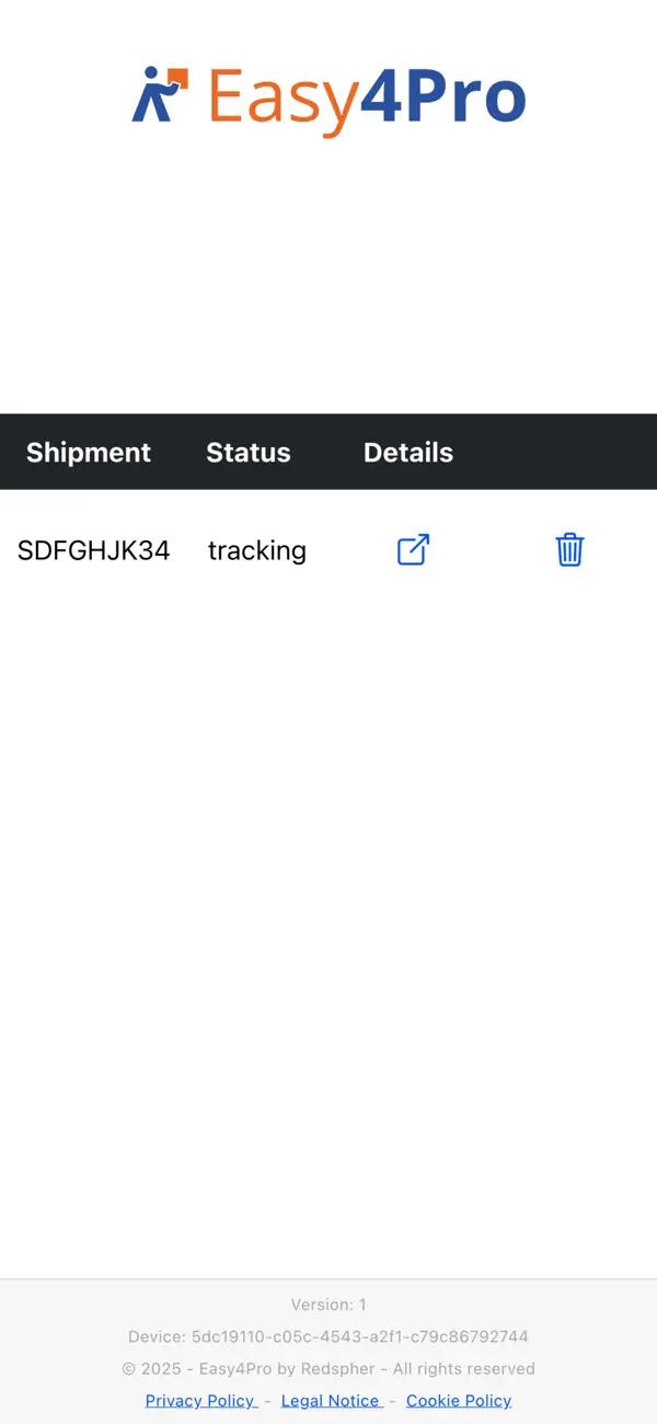 Screenshot #2 pour Carrier Tracking App