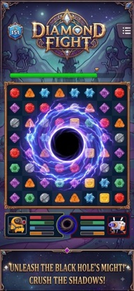 Diamond Fight: Match-3 RPG screenshot 1