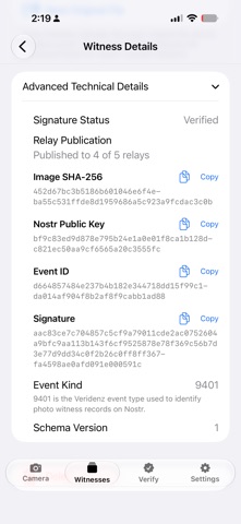 Veridenz iPhone screenshot