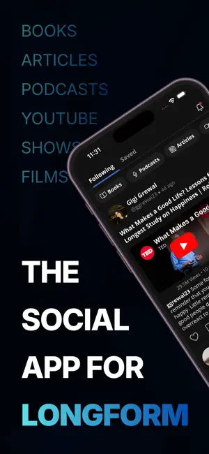 Rhome: the longform social app screenshot 1