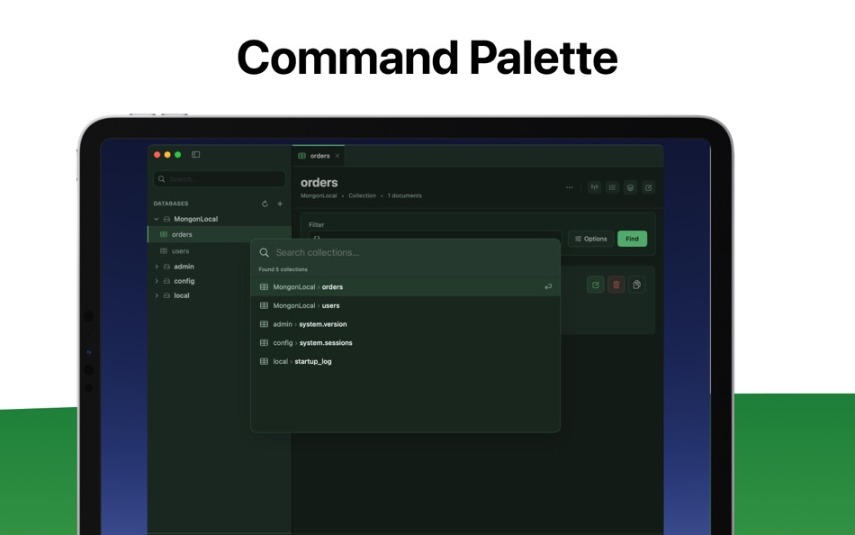 #4. Mongon | MongoDB Client (macOS) 게시자: Enes Genc