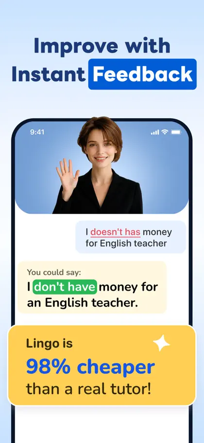 Captura 4 de 6 de Learn English: Lingo AI