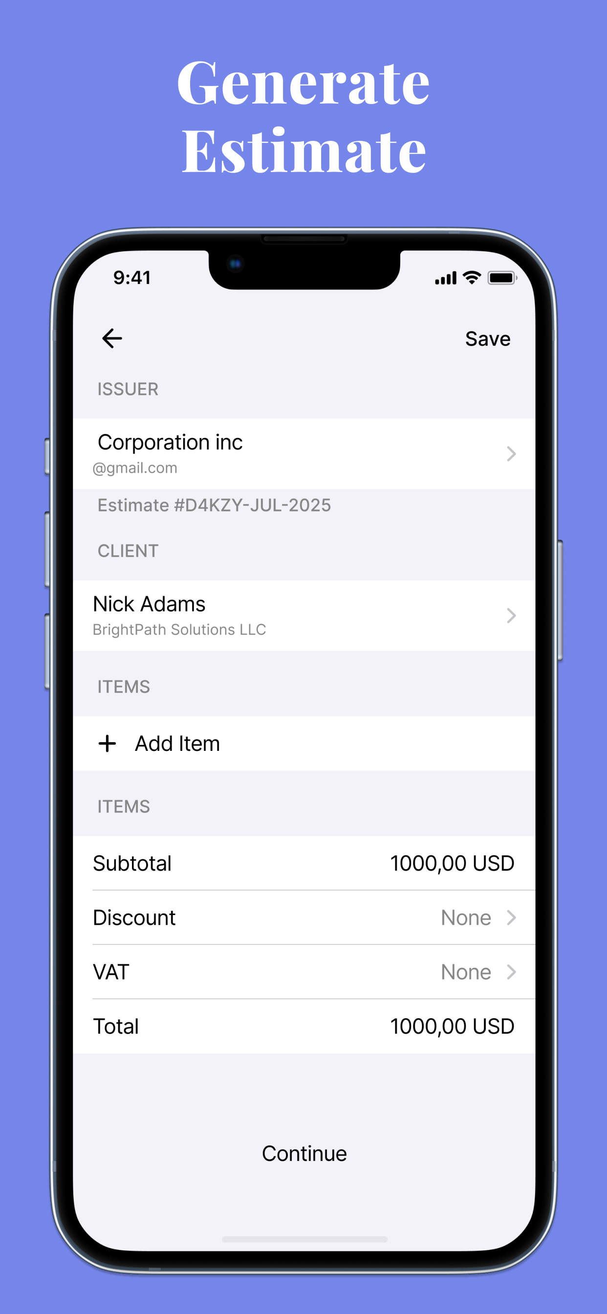 Pro Invoice Builder screenshot 3