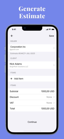 Pro Invoice Builder Screenshot 3 of 5