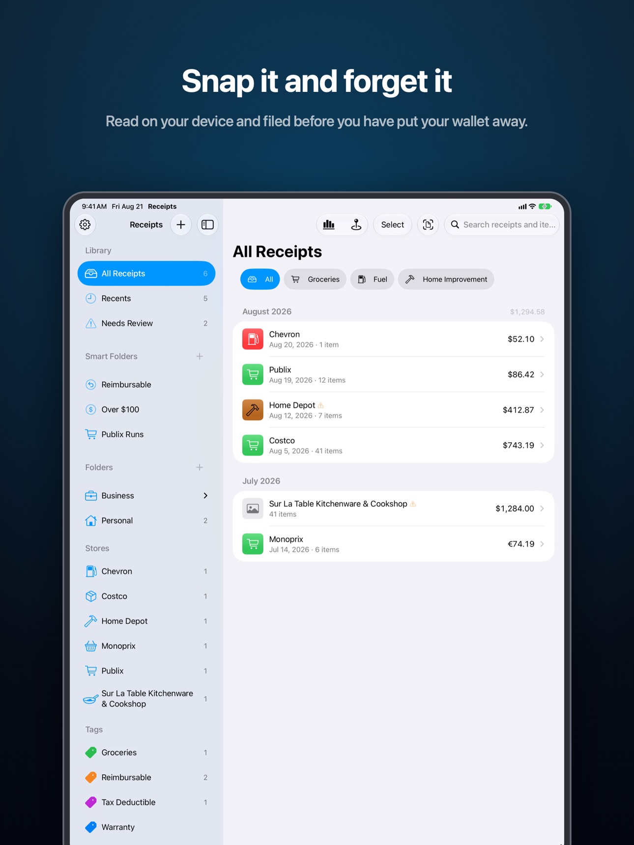 Screenshot 12 of Receipts - Scanner & Organizer