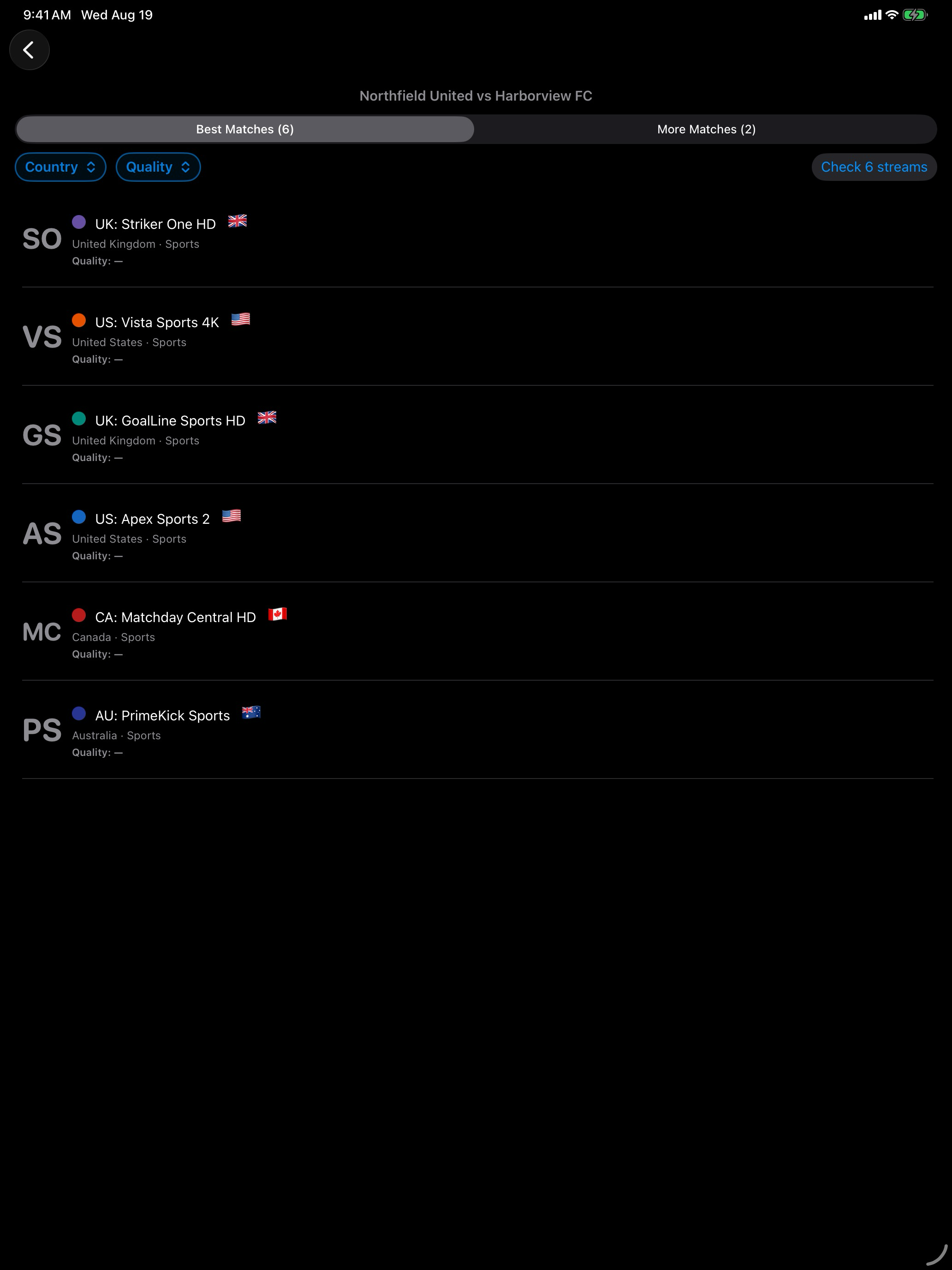 StreamFC - Sports TV Guide screenshot 7