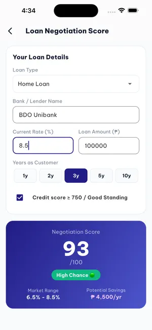 Peso Loan : Quick Cash Calc screenshot 3