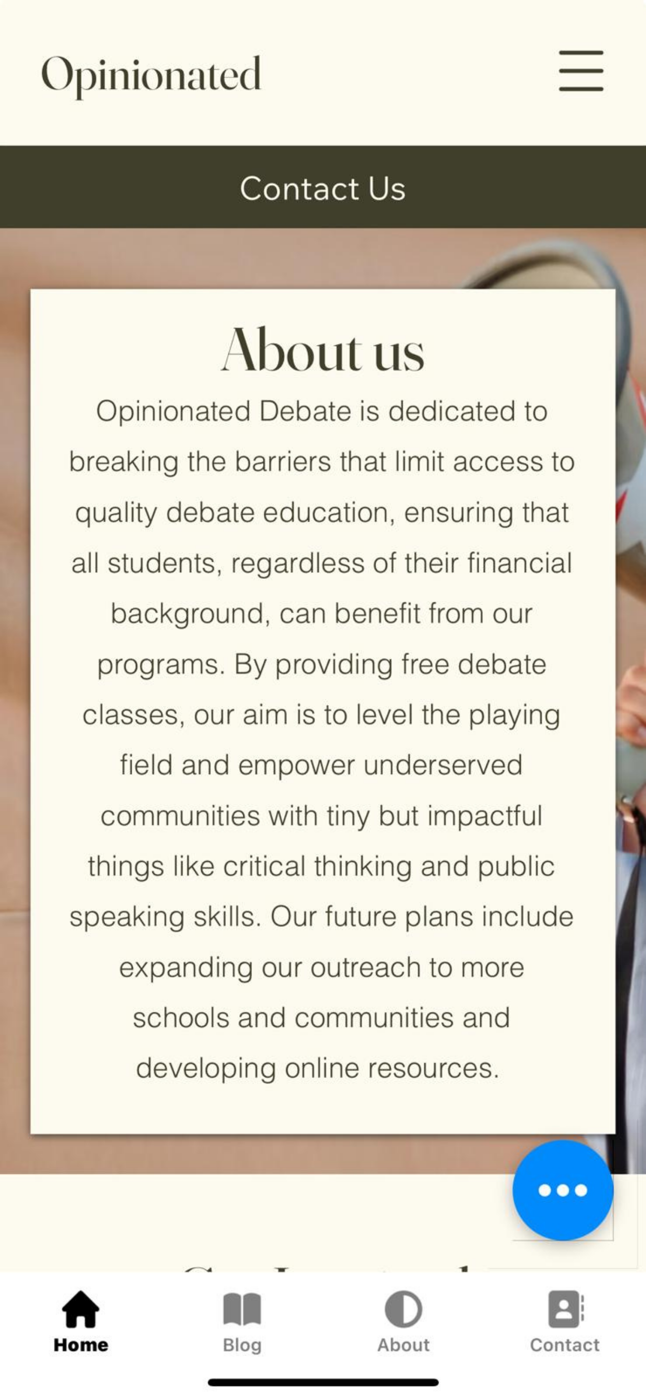 Opinionated Debate