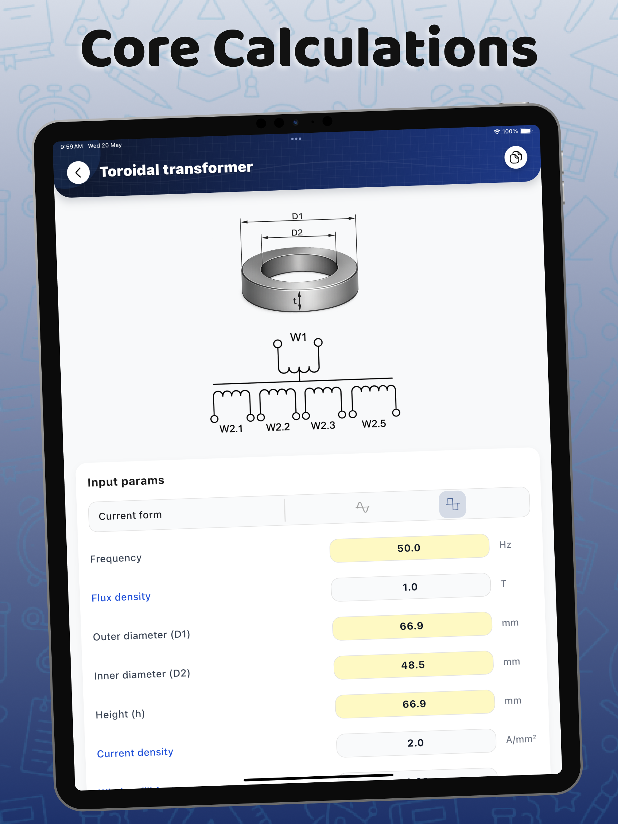 Easy Transformer calculator