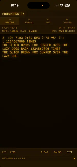 PhosphorRTTY screenshot 1