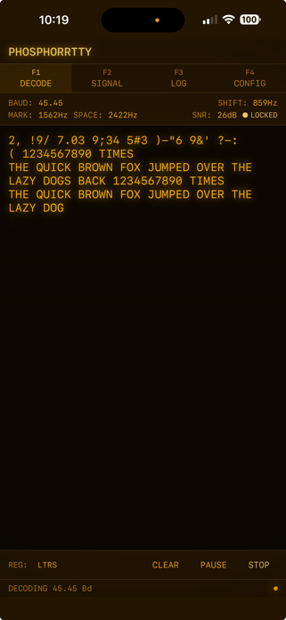 PhosphorRTTY Screenshot 1 of 5