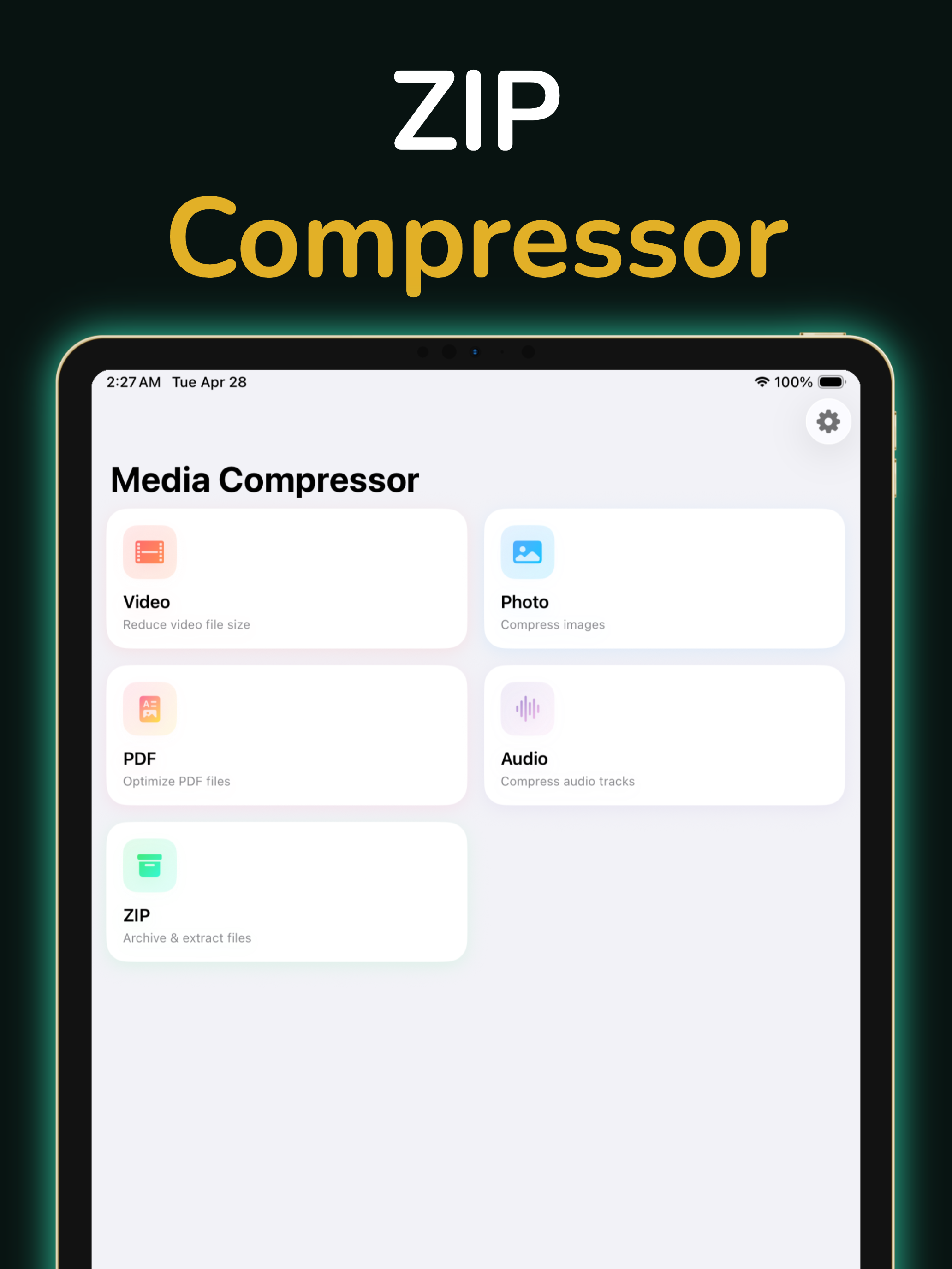 Compress Video Photo Audio PDF