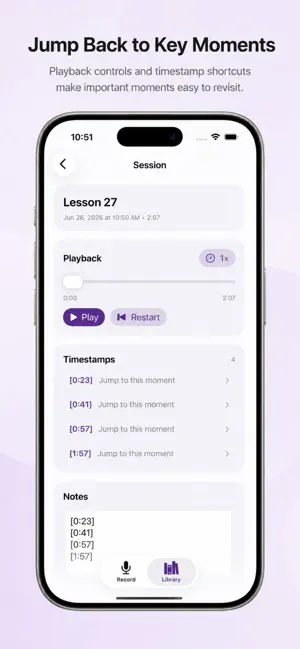 Voice Recorder with Timestamps screenshot 1